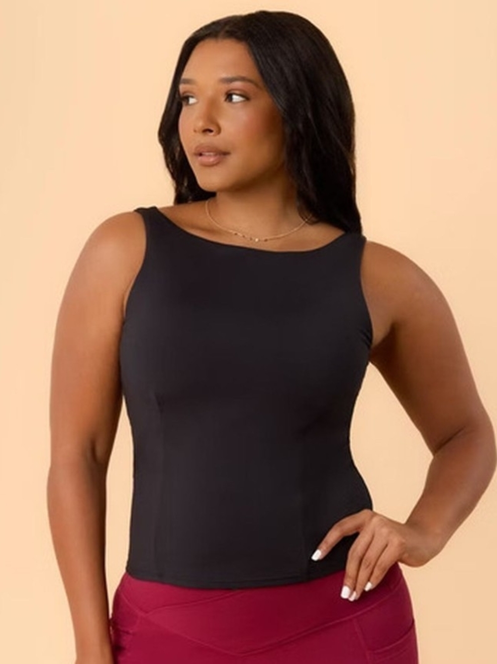 Blogilaties Boat Neck Tank In Black